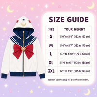 SailorZips size guide by height